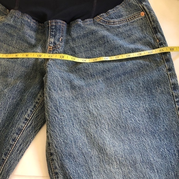 Ingrid & Isabel Maternity Over Belly Cropped Vintage Straight Jeans Size 8 - Picture 13 of 16